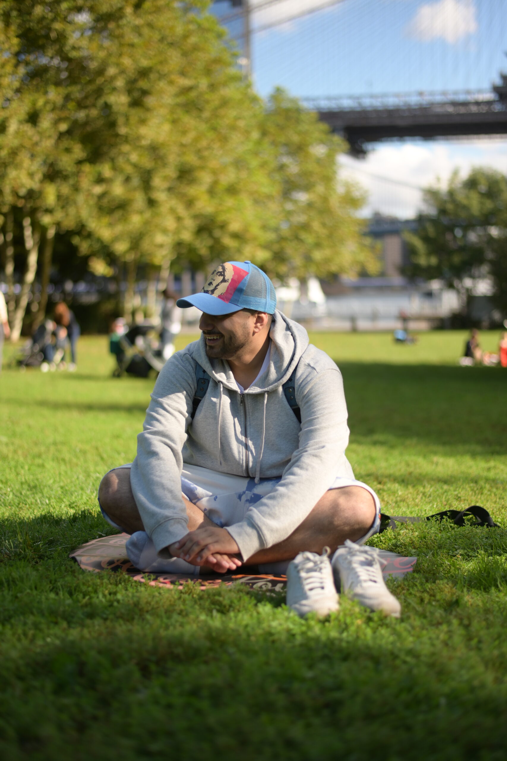 Man in a park